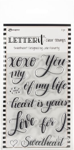 Ranger Letter It Clear Stamp Set 4"X6" - Sweetheart