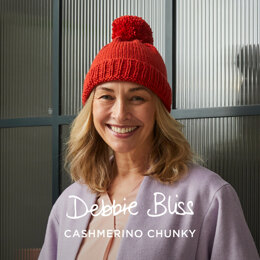Bobble Hat - Beanie Knitting Pattern For Women in Debbie Bliss Cashmerino Chunky by Debbie Bliss