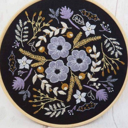 Stitchdoodles Winter Flowers, Hand Embroidery Pattern
