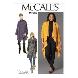 McCall's Misses'/Women's Sweater Coat and Poncho M7262 - Sewing Pattern
