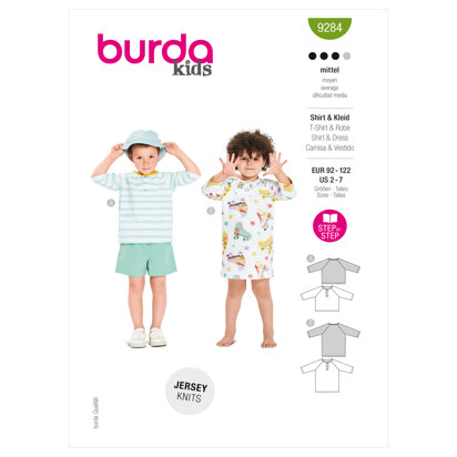 Burda Style Children's Top and Dress B9284 - Paper Pattern, Size 2-7