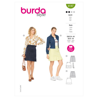 Burda Style Misses' Skirt B6147 - Paper Pattern, Size 8-18