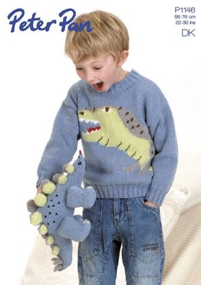 Dinosaur Sweater and Toy in Peter Pan DK - 1146