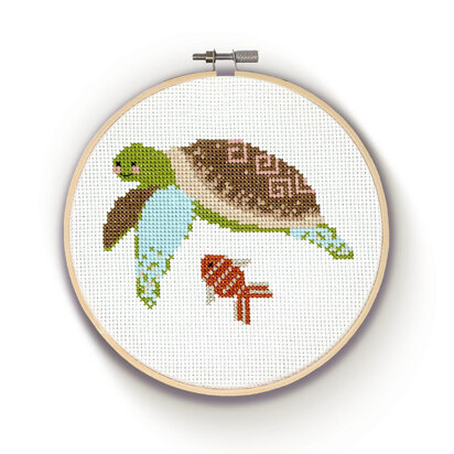 The Crafty Kit Company Turtle Cross Stitch Kit - 15cm