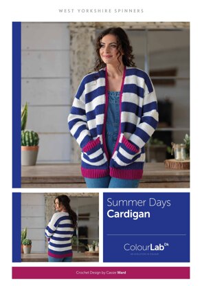 Summer Days Tunisian Cardigan in West Yorkshire Spinners ColourLab - Downloadable PDF