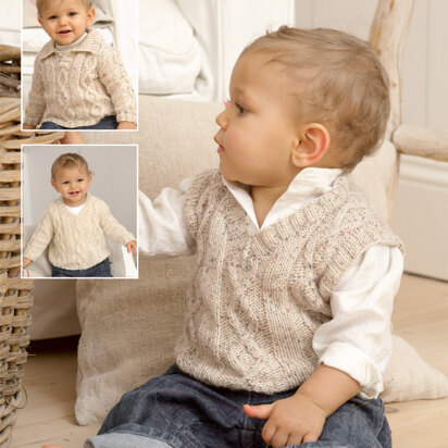 Babies and Children Sweaters and Tank Top in Sirdar Snuggly DK - 1784 - Downloadable PDF