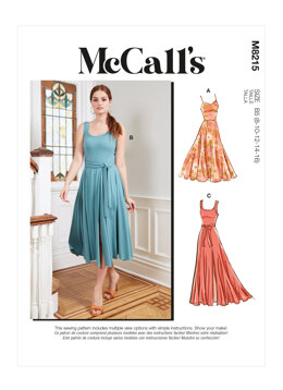McCall's Misses' & Women's Dresses M8215 - Sewing Pattern