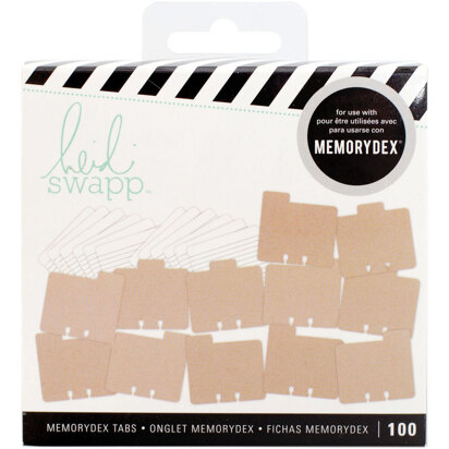 American Crafts Heidi Swapp Memorydex File Cards & Tabbed Dividers 100/Pkg - Kraft