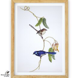 Banded Wrens - Cross Stitch Pattern by Honeyeater Crafts