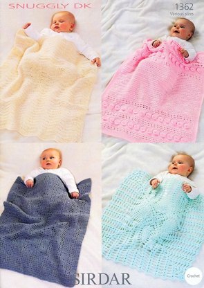 Crochet Baby Blankets in Sirdar Snuggly DK - 1362