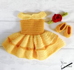 Beauty and the Beast Belle Dress Set