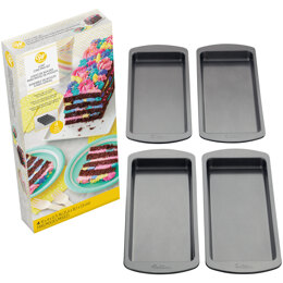 Wilton Easy Layers! 10 x 4-Inch Loaf Cake Pan Set, 4-Piece