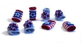 4th of July Napkin Rings in Lion Brand Vanna's Choice - 90205AD