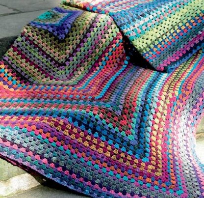 Crochet Blanket in Noro Kureyon
