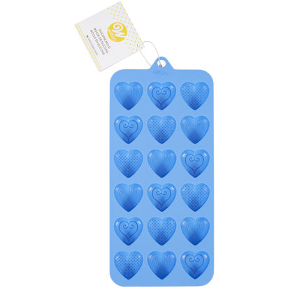 Wilton Fancy Hearts Silicone Candy Mold, 18-Cavity