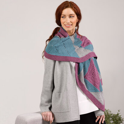 1184 - Sequoia - Wrap Knitting Pattern for Women in Valley Yarns Charlemont by Valley Yarns