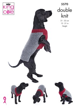 Dog Coats in King Cole Pricewise DK - 5570 - Downloadable PDF