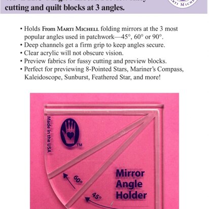 Marti Michell Mirror Angle Holder Quilting Template
