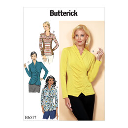 Butterick Misses' Top with Pleat and Options B6517 - Sewing Pattern
