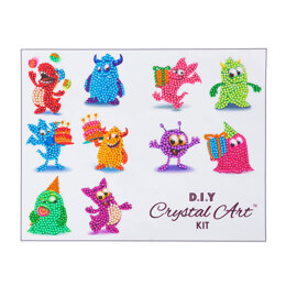 Crystal Art Monster Family, 21x27cm Sticker Set Diamond Painting Kit