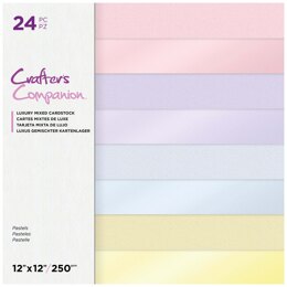 Crafters Companion Luxury Mixed Cardstock 12"x12" Pastels