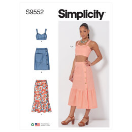 Simplicity Misses' Top and Skirts S9552 - Sewing Pattern