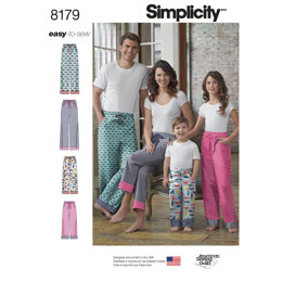 Simplicity Child, Teen and Adult Lounge Pant 8179 - Paper Pattern, Size A (XS - L / XS - XL)
