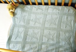 Easy chunky baby blanket with star pattern