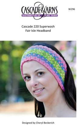 Fair Isle Headband in Cascade 220 Superwash - W296