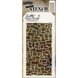 Stampers Anonymous Tim Holtz Layered Stencil 4.125"X8.5" - Stone