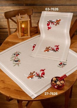Permin Santa Claus Table Runner Cross Stitch Kit