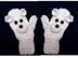 737 Polar Bear Crochet Mittens Age 3 to Adult