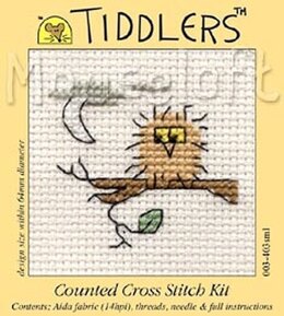 Mouseloft Owl Tiddlers Cross Stitch Kit - 75 x 80 x 10