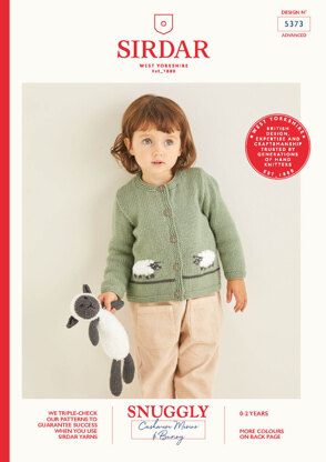 Baby's Cardigan & Sheep Toy in Sirdar Snuggly Cashmere Merino & Snuggly Bunny - 5373 - Leaflet