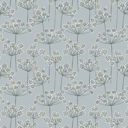 Lewis & Irene Country Life Reloved - Cow Parsley & Bee On Grey