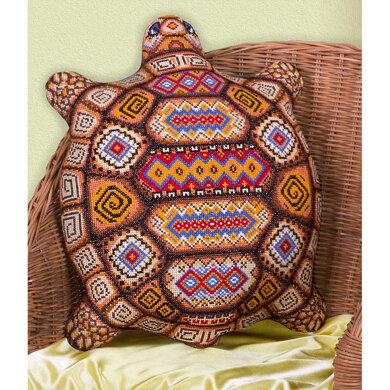 PANNA Tortoise Cross Stitch Cushion Front Kit - 36cm x 44cm