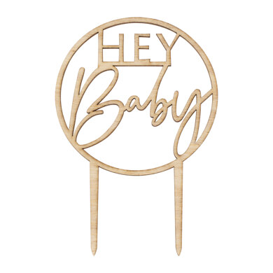Ginger Ray Hey Baby Cake Topper