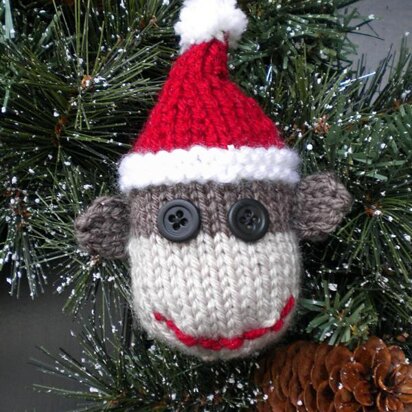 Sock Monkey Christmas Ornament