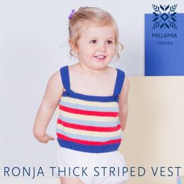 "Ronja Thick Stripe Tank" - Top Knitting Pattern For Girls in MillaMia Naturally Soft Cotton