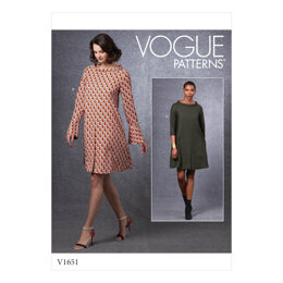 Vogue Misses' Dress V1651 - Paper Pattern, Size XS-S-M-L