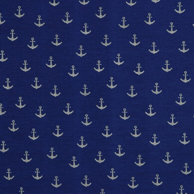 Poppy Fabrics - Glitter Anchor Jersey