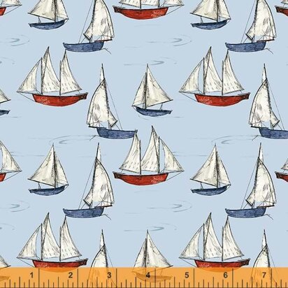 "Sea & Shore" von Windham Fabrics - Sail Boats