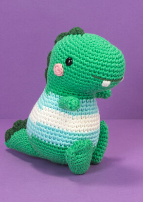 Bernard the Dinosaur - Free Toy Crochet Pattern For Halloween in Paintbox Yarns Cotton Aran by Paintbox Yarns