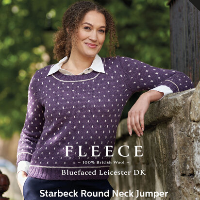 Starbeck Ladies Round Neck Jumper in West Yorkshire Spinners Bluefaced Leicester DK - FP0011 - Leaflet