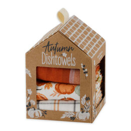 Design Imports Autumn House Dishtowel Gift Set s/3