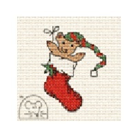 Teddy in Stocking Stitchlet With card 