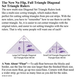 Marti Michell Ruler Diagonal Set Triangle 2.5in-10in