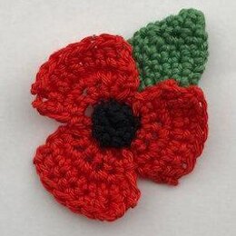 Remembrance Poppy - Flower Crochet Pattern