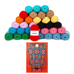 Paintbox Yarns Simply Chunky Casa Kahlo Blanket 34 Knäuel Projekt-Set (Nur Garne)