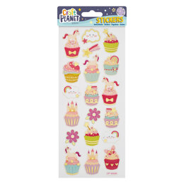 Craft Planet Fun Stickers - Unicorns & Cupcakes